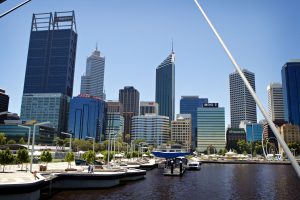 Perth skyline featuring WAIS new office